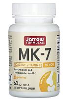 MK-7 (витамин K2 в форме MK-7) 90 мкг 60 гелевых капсул (Jarrow Formulas)