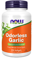 Now Foods Odorless Garlic (Чеснок без запаха) 250 мягких капсул