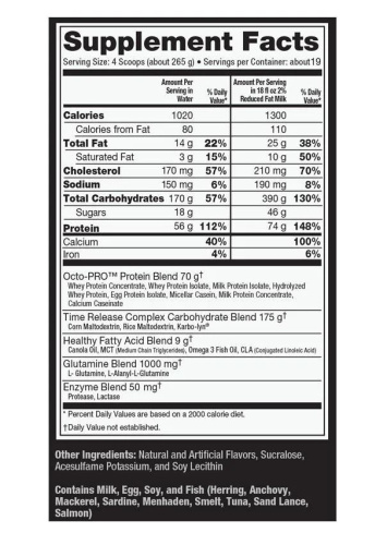 Гейнер Ultimate Nutrition Muscle Juice Revolution 2600 5040 гр. (11lb) фото 2