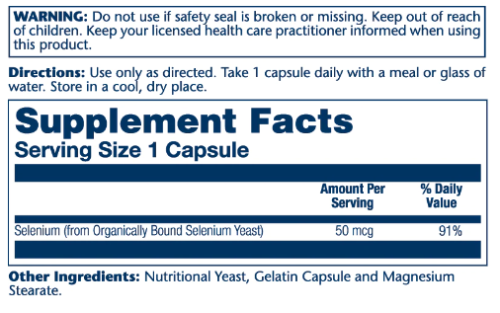 Solaray Selenium (Селен) 50 мкг. 100 капсул фото 3