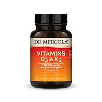 Vitamins D3 & K2 5000 IU / 180 mcg (Витамины Д3 и К2) 30 капсул (Dr. Mercola)