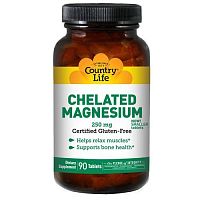 Chelated Magnesium (Хелатный магний) 250 мг 90 таблеток (Country Life)
