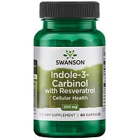 Swanson Индол-3-карбинол с ресвератролом (Indole-3-Carbinol with Resveratrol) 200 мг. 60 капсул