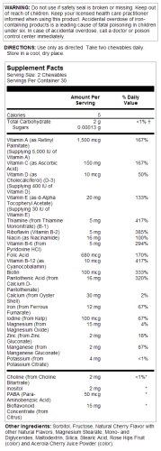 Kids Vitamins & Minerals Chewable (Детские витамины и минералы) 60 жев таблеток (Solaray) фото 2