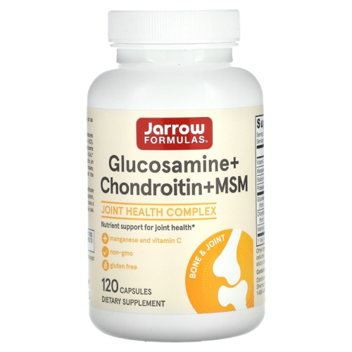 Glucosamine + Chondroitin + MSM (Глюкозамин + хондроитин + МСМ) 120 капсул (Jarrow Formulas)