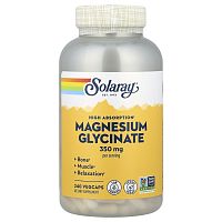 Magnesium Glycinate 350 мг (Глицинат Магния) 240 вег капсул (Solaray)_