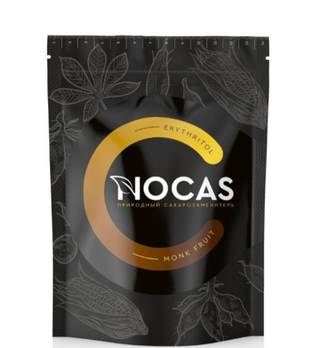 Сахарозаменитель NOCAS Эритрит + монах фрукт 300 г. Сахарозаменитель NOCAS Эритрит + монах фрукт 300 г.