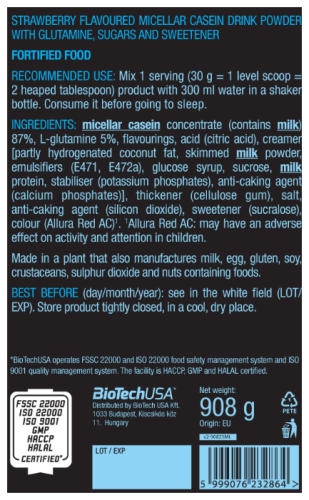 Казеиновый протеин Biotech USA Micellar Casein 908 гр.  фото 3