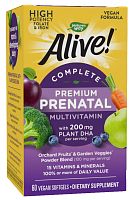 Premium Prenatal Alive! Multivitamin 60 капсул (Nature's Way)