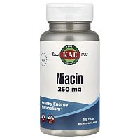 KAL Niacin (Ниацин, B3) 250 мг. 100 таблеток