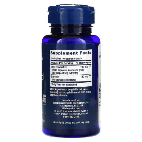 Life Extention Resveratrol (Ресвератрол) 100 мг. 60 капсул фото 2