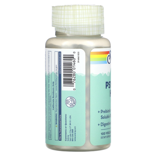 Solaray Psyllium Husk (Шелуха семян подорожника) 525 мг. 100 растительных капсул фото 6