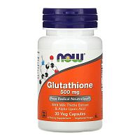 Glutathione 500 мг (Глутатион) 30 вег капсул (Now Foods)