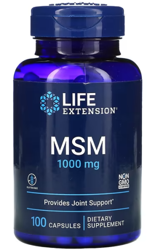 Life Extension MSM (МСМ Метилсульфонилметан) 1000 мг. 100 капсул