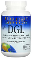 DGL Deglycyrrhizinated Licorice 380 mg (глицирризинат солодки) 200 жев. таб. (Planetary Herbals)