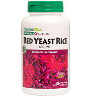 NaturesPlus Herbal Actives Красный дрожжевой рис (Red Yeast Rice) 600 мг. 120 капсул