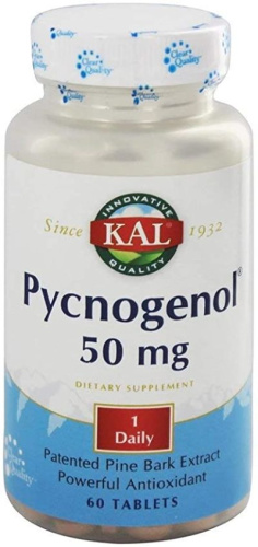 Pycnogenol 50 мг (Экстракт коры французской приморской сосны) 60 таблеток (KAL) 