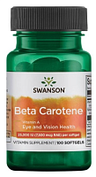 Swanson Beta Carotene (Бета-каротин, Витамин A) 25000 МЕ (7500 мкг.) 100 мягких капсул
