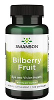 Bilberry Fruit 470 mg (Черника 470 мг) 100 капсул (Swanson)