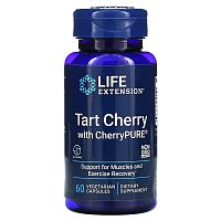 Life Extension Tart Cherry with CherryPure (Концентрат вишни) 480 мг. 60 растительных капсул