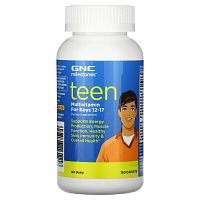 Teen Multivitamin for Boys 12-17 (Мультивитамины для подростков мальчиков 12-17) 120 таблеток (GNC)