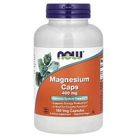 Now Foods Magnesium Caps Магний в капсулах 400 мг. 180 растительных капсул