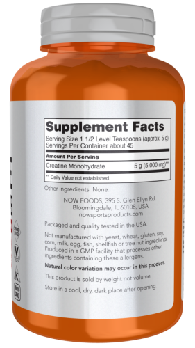 Now Foods Sports Creatine Monohydrate (Креатин Моногидрат) 227 г. фото 3