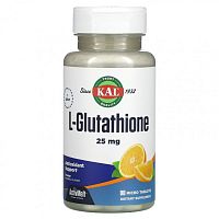 KAL L-Глутатион (L-Glutathione ActivMelt со вкусом апельсина) 25 мг. 90 микротаблеток