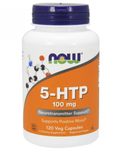 Now Foods 5-HTP (5-гидрокситриптофан) 100 мг. 120 вегетарианских капсул фото 3