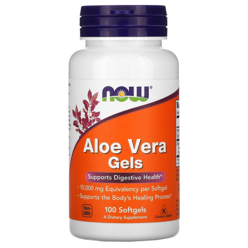 Aloe Vera Gels (Органическая Алое Вера) 100 гел капсул (Now Foods)