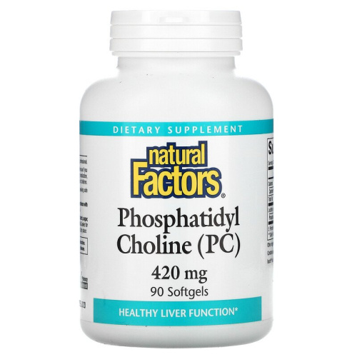 Phosphatidyl Choline 420 мг (Фосфатидилхолин) 90 мягких капсул (Natural Factors)