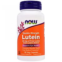 Now Foods Lutein Double Strength (Лютеин двойной концентрации) 20 мг. 90 растительных капсул
