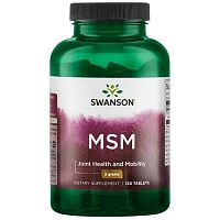 MSM 1500 mg (Метилсульфонилметан 1500 мг) 120 таблеток (Swanson)