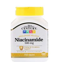 Niacinamide (Никотинамид) 500 мг 110 таблеток (21st Century)