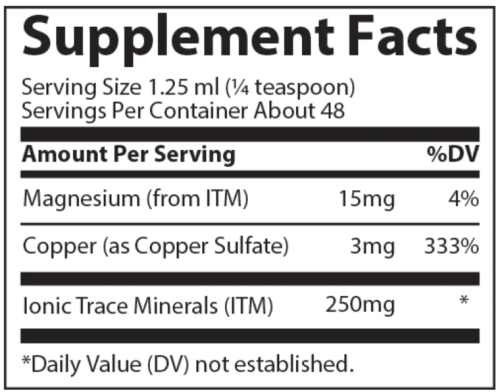 Ionic Copper 3 mg (Ионная медь 3 мг) 2 fl oz. 59 ml (Trace Minerals) фото 2