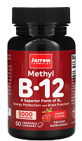 Methyl B-12 (Метил B-12) вишневый вкус 5000 мкг 60 жев таблеток срок 12.2023 (Jarrow Formulas)
