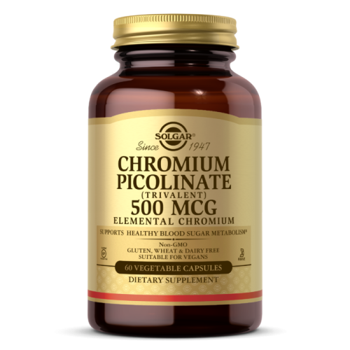 Chromium Picolinate 500 мкг (Пиколинат хрома) 60 растительных капсул (Solgar)