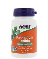 Now Foods Potassium Iodide (Йодид Калия) 30 мг. 60 таблеток