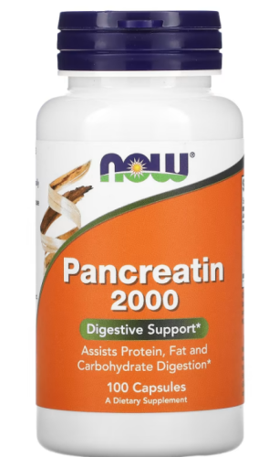 Now Foods Панкреатин (Pancreatin) 10X - 200 мг. 100 капсул