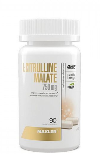 Maxler L-Citrulline Malate (L-Цитруллин Малат) 750 мг. 90 растительных капсул