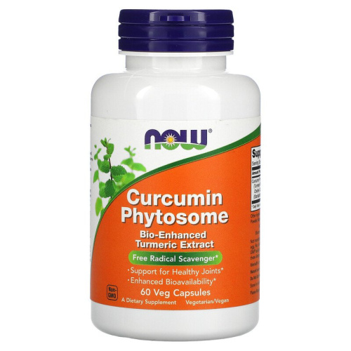 Now Foods Фитосомы куркумина (Curcumin Phytosome) 500 мг. 60 вегетарианских капсул фото 3