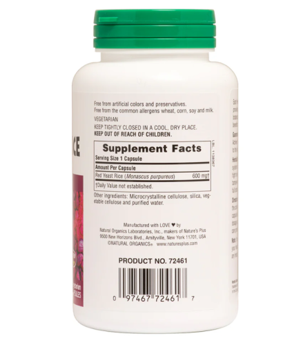 NaturesPlus Herbal Actives Красный дрожжевой рис (Red Yeast Rice) 600 мг. 120 капсул фото 3
