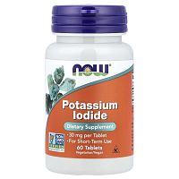 Now Foods Potassium Iodide (Йодид Калия) 30 мг. 60 таблеток