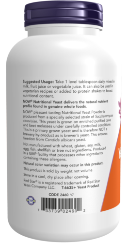 Now Foods Пищевые дрожжи в порошке (Nutritional Yeast Powder) 284 г. фото 4