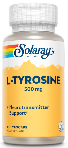 Solaray L-Tyrosine (L-Тирозин) 500 мг. 100 растительных капсул