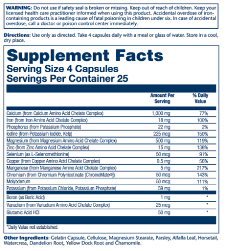 Mega Multi Mineral (Комплекс минералов) 100 капсул (Solaray) фото 2