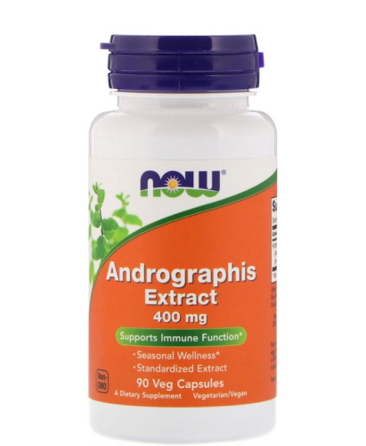 Now Foods Экстракт Андрографиса (Andrographis Extract) 400 мг. 90 растительных капсул