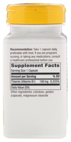 Vitamin B-1 100 мг 100 капсул (Nature's Way) фото 2