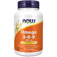 Now Foods Omega 3-6-9 1000 мг. (Омега 3-6-9) 100 мягких капсул