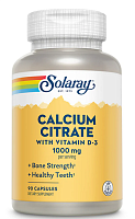 Solaray Calcium Citrate With Vitamin D-3 (Цитрат цальция с витамином Д3) 1000 мг. 90 капсул